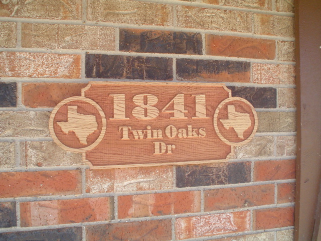 Oak house plaque
