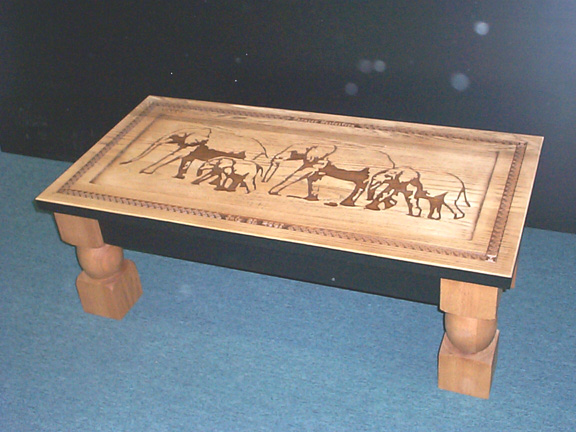 Custom coffee table, click to enter gallery.
